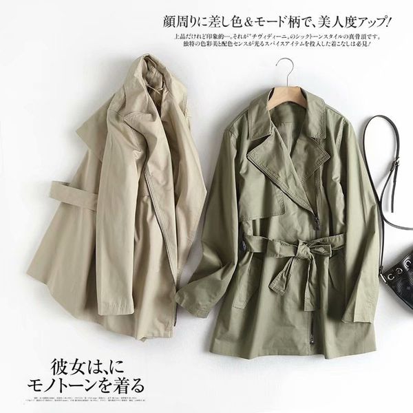 autumn women trench new 2020 turn-down collar zipper solid ladies street style fashion trench women l374, Tan;black
autumn women trench new 2020 turn-down collar zipper solid ladies street style fashion trench women l374, Tan;black