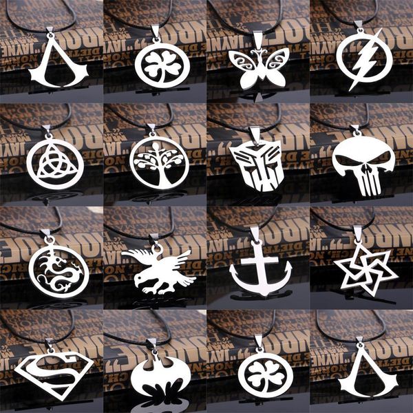 popular punk silver plated necklace pendants for women men movie series animal lifetree pendants titanium leather rope chain necklace gifts
popular punk silver plated necklace pendants for women men movie series animal lifetree pendants titanium leather rope chain necklace gifts