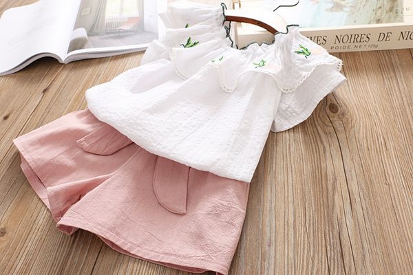 designer ins explosion children clothing girls ruffled collar embroidered sleeveless shirt + shorts white suit fashion 2 piece suit for girl
designer ins explosion children clothing girls ruffled collar embroidered sleeveless shirt + shorts white suit fashion 2 piece suit for girl