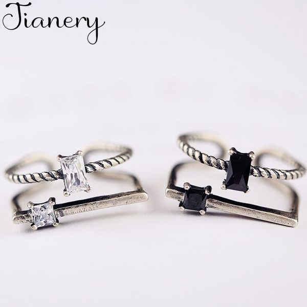 jianery 925 sterling silver black clear crystal rings for women wedding jewelry adjustable antique finger ring anillos, Slivery;golden
jianery 925 sterling silver black clear crystal rings for women wedding jewelry adjustable antique finger ring anillos, Slivery;golden