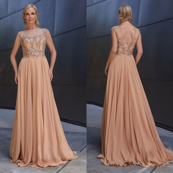 chic nude mother of the bride dresses bateau neck backless formal evening mother dress a line chiffon wedding guest gowns, Black;red
chic nude mother of the bride dresses bateau neck backless formal evening mother dress a line chiffon wedding guest gowns, Black;red