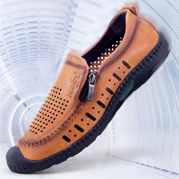 handmade sewing first layer of leather sandals lightweight breathable sandals new style casual business leather shoes dad, Black
handmade sewing first layer of leather sandals lightweight breathable sandals new style casual business leather shoes dad, Black