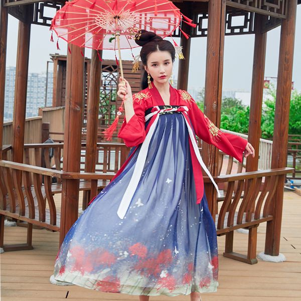 2020 chinese traditional women hanfu dress chinese fairy dresses folk dance clothing tang dynasty ancient costume, Black;red
2020 chinese traditional women hanfu dress chinese fairy dresses folk dance clothing tang dynasty ancient costume, Black;red