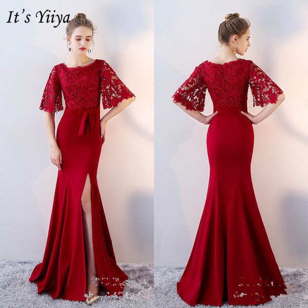 it's yiiya mermaid dresses 2019 summer half sleeve o-neck floor length flower lace elegant fashion designer formal dresses lx364, White;black
it's yiiya mermaid dresses 2019 summer half sleeve o-neck floor length flower lace elegant fashion designer formal dresses lx364, White;black