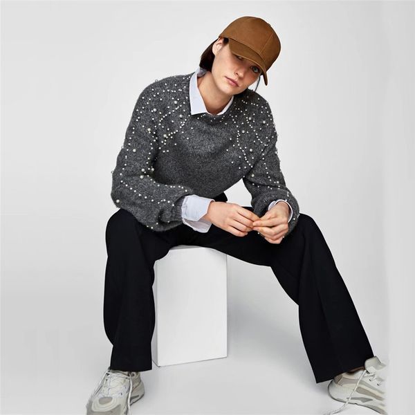ladyfirsy new sweater female 2019 autumn winter cashmere knitted women sweaters simulated pearl tricot jersey jumper pullover, White;black
ladyfirsy new sweater female 2019 autumn winter cashmere knitted women sweaters simulated pearl tricot jersey jumper pullover, White;black