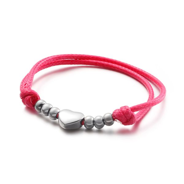 trendy women rose gold rope chain stainless steel heart pattern love adjustable length pink strand famale bracelet, Black
trendy women rose gold rope chain stainless steel heart pattern love adjustable length pink strand famale bracelet, Black