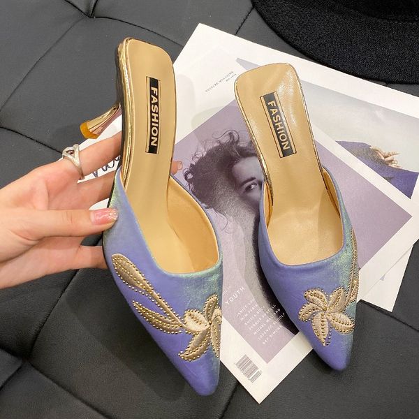 cm flower pointed toe mules shoes women high heel slippers sandals summer sequin closed toe slippers women metal heel sandals, Black
cm flower pointed toe mules shoes women high heel slippers sandals summer sequin closed toe slippers women metal heel sandals, Black