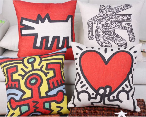 european wind street painting pillow fashion cushion