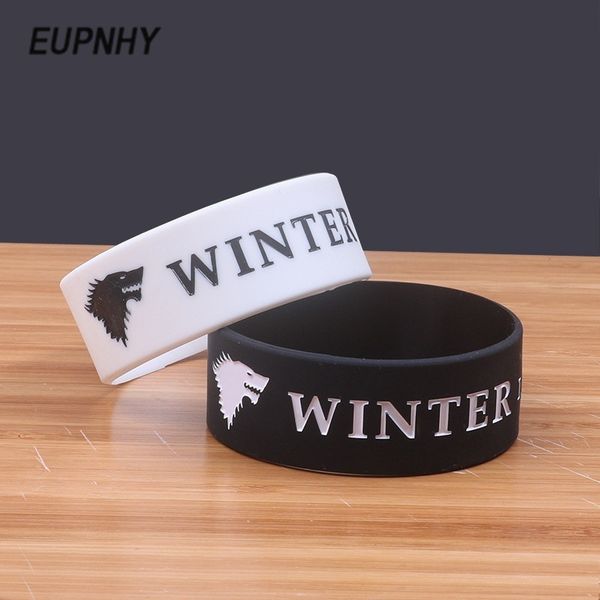 eupnhy black/white wide band winter is coming silicone wristband bangle bracelets fashion sports bracelet for women men
eupnhy black/white wide band winter is coming silicone wristband bangle bracelets fashion sports bracelet for women men