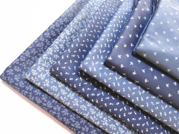 3pcs denim color dark blue floral patchwork cotton fabric fat quarter bundle needlework sewing quilt fabric for bag baby clothes, Black;white
3pcs denim color dark blue floral patchwork cotton fabric fat quarter bundle needlework sewing quilt fabric for bag baby clothes, Black;white