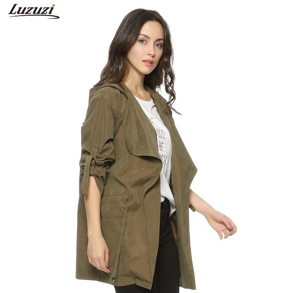 luzuzi casual women hooded windbreaker jacket turndown collar solid color fashion overcoat outwear coat cr3230, Tan;black
luzuzi casual women hooded windbreaker jacket turndown collar solid color fashion overcoat outwear coat cr3230, Tan;black