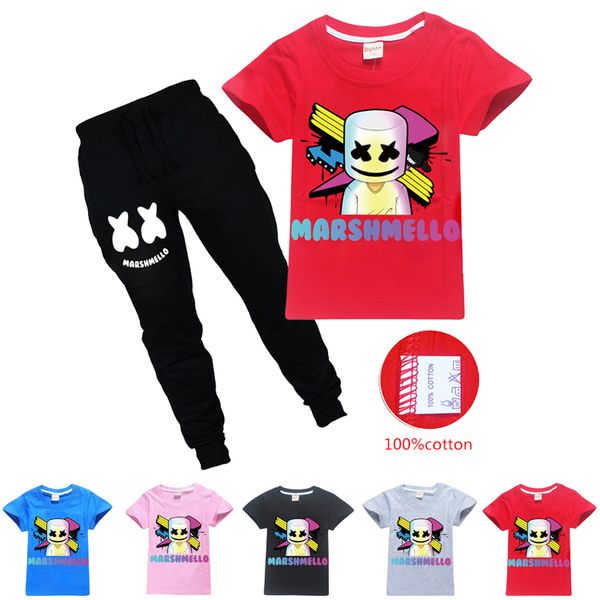 dj marshmello printed kids clothing sets 100% cotton 6-14y boys girls t shirt + trousers 2 piece sets kids designer clothes mss72, White
dj marshmello printed kids clothing sets 100% cotton 6-14y boys girls t shirt + trousers 2 piece sets kids designer clothes mss72, White