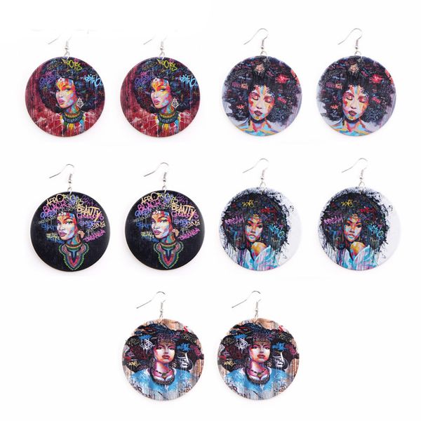 hip hop printed african heads wooden earrings dangle geometric round wood charm pendant ear hook eardrop earring female gifts wedding, Silver
hip hop printed african heads wooden earrings dangle geometric round wood charm pendant ear hook eardrop earring female gifts wedding, Silver