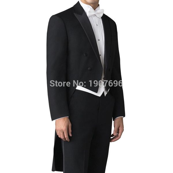 tailor made wedding man tail coat for groom suits double breasted 3 piece set black jacket pants white vest for prom mens stage, White;black
tailor made wedding man tail coat for groom suits double breasted 3 piece set black jacket pants white vest for prom mens stage, White;black