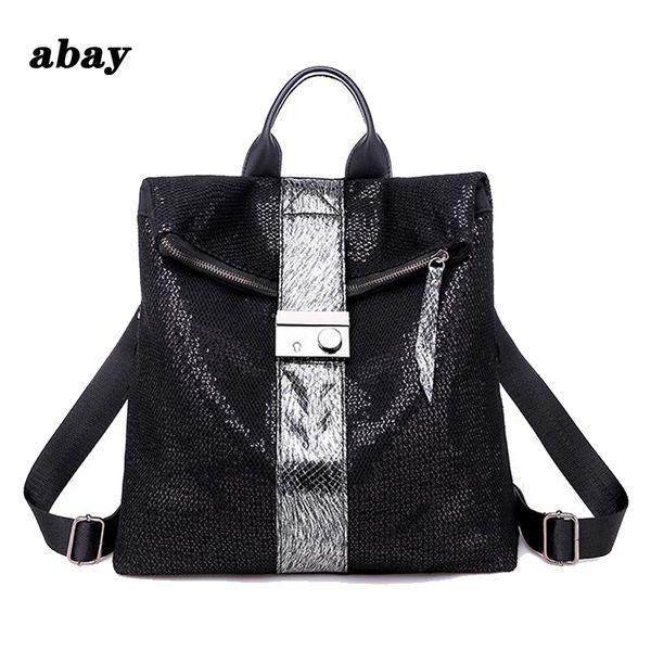 new fashion europe and america retro soft leather sequins backpack women's personality lock backpack big leisure travel
new fashion europe and america retro soft leather sequins backpack women's personality lock backpack big leisure travel