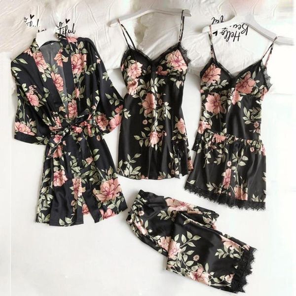 5pc lace women pajanas nightdress satin robe bathrobe trousers shorts lingerie set pajamas plus size sleepwear s-3xl, Black;red
5pc lace women pajanas nightdress satin robe bathrobe trousers shorts lingerie set pajamas plus size sleepwear s-3xl, Black;red