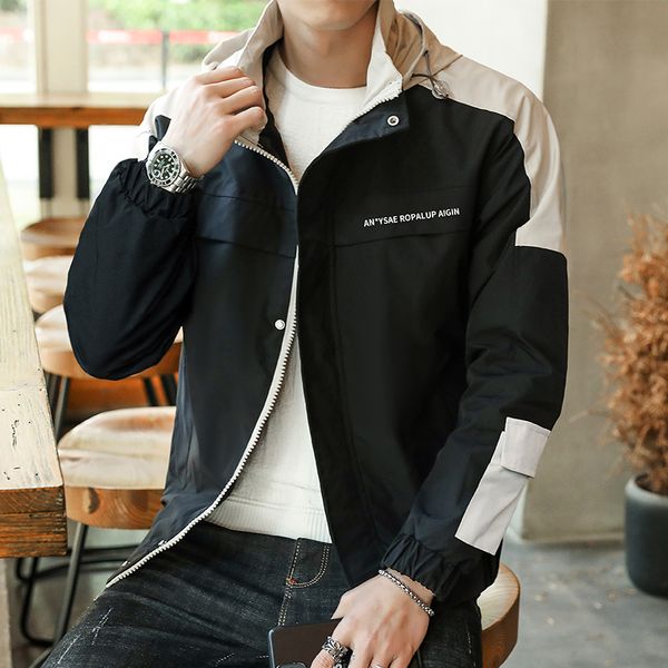 men hood windbreaker spring autumn casual jacket hooded zipper coat big pockets nylon waterproof jacket mens jackets and coats, Black;brown
men hood windbreaker spring autumn casual jacket hooded zipper coat big pockets nylon waterproof jacket mens jackets and coats, Black;brown