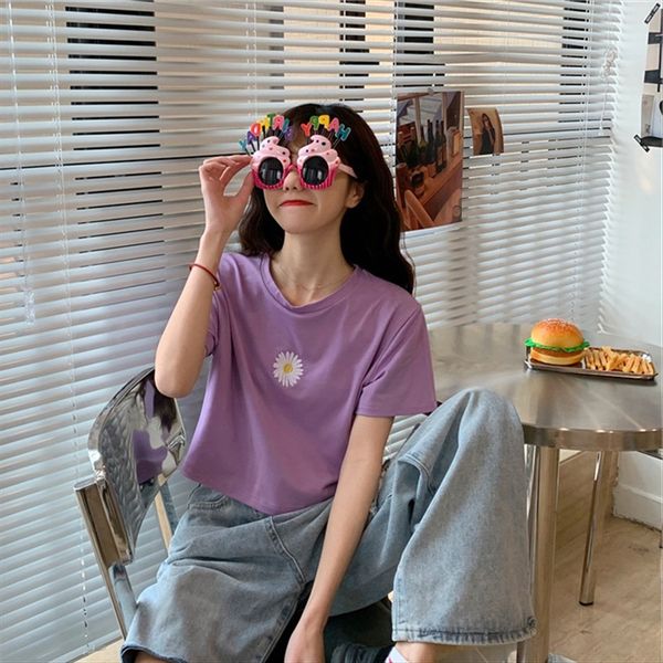 t-shirt female student short pure cotton 2020 summer ins embroidery daisy high and embroidered dress dress thin female, White
t-shirt female student short pure cotton 2020 summer ins embroidery daisy high and embroidered dress dress thin female, White