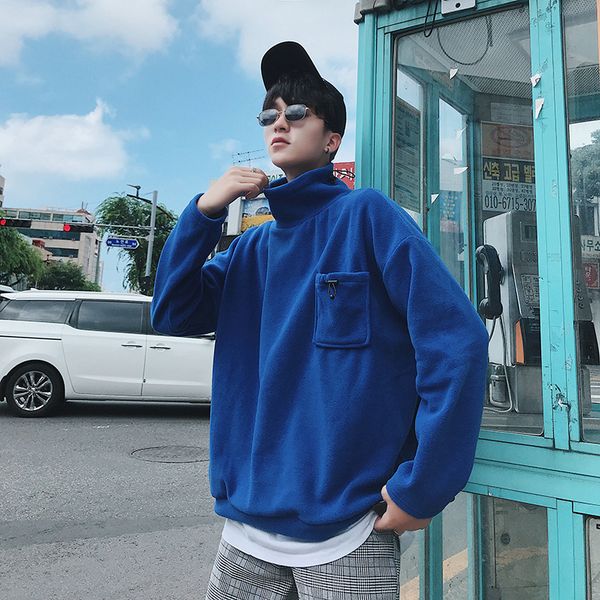 2018 autumn and winter new exquisite korean version of solid color high collar hoodie loose pullover men's black / blue / purple
2018 autumn and winter new exquisite korean version of solid color high collar hoodie loose pullover men's black / blue / purple