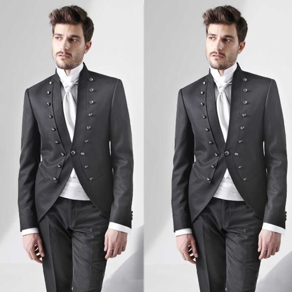 black unique design mens wedding tuxedos slim fit groom formal dinner party prom blazer suit(jacket+pants), Black;gray
black unique design mens wedding tuxedos slim fit groom formal dinner party prom blazer suit(jacket+pants), Black;gray