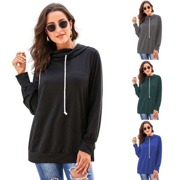 women solid hoodies long sleeve drawstring hooded pullover sweatshirt outwear coat autumn winter plain hoodie ljja3062, Black
women solid hoodies long sleeve drawstring hooded pullover sweatshirt outwear coat autumn winter plain hoodie ljja3062, Black