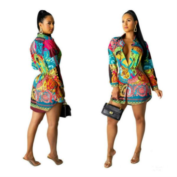 colorful print womens casual dresses fashion single breasted long sleeve womens designer shirt dresses females clothes, Black;gray
colorful print womens casual dresses fashion single breasted long sleeve womens designer shirt dresses females clothes, Black;gray