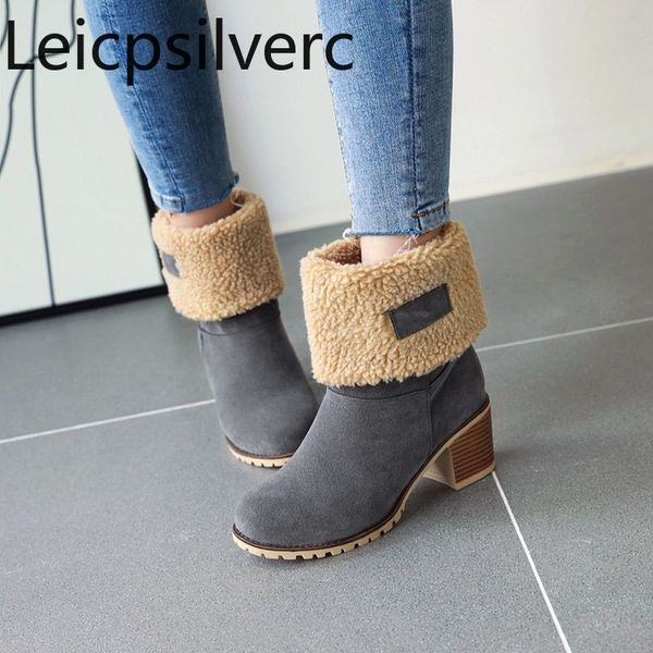 women's boots new winter color matching fashion round head thick heel mid heel short tube women's shoes plus size 33-43 6cm high, Black
women's boots new winter color matching fashion round head thick heel mid heel short tube women's shoes plus size 33-43 6cm high, Black