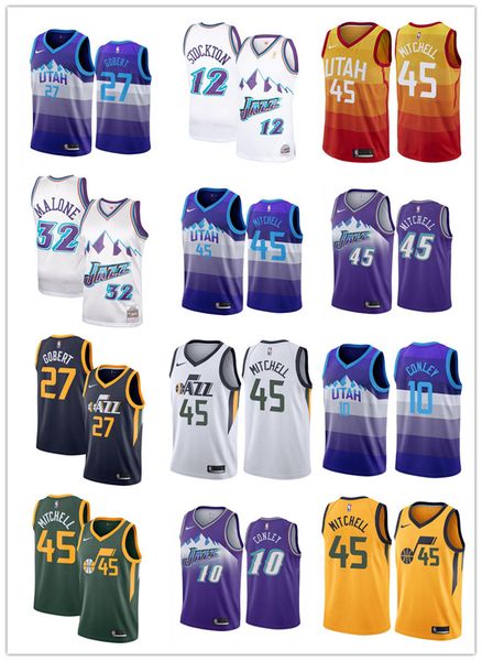 mens utah jazz 45# donovan mitchell jersey mike conley rudy gobert 12# stockton 32# malone throwback basketball jerseys, Blue;black
mens utah jazz 45# donovan mitchell jersey mike conley rudy gobert 12# stockton 32# malone throwback basketball jerseys, Blue;black