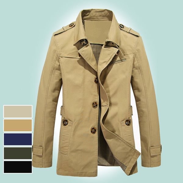 2020 men's autumn long cotton casual windbreaker youth lapel badges solid color windbreaker, Tan;black
2020 men's autumn long cotton casual windbreaker youth lapel badges solid color windbreaker, Tan;black