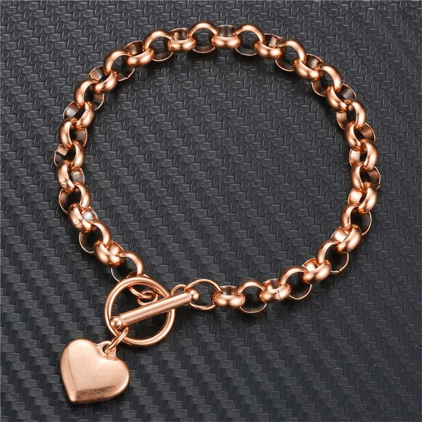 personality gold rose silver color stainless steel keel chain toggle heart charms bracelet for woman lovers gift jewelry, Golden;silver
personality gold rose silver color stainless steel keel chain toggle heart charms bracelet for woman lovers gift jewelry, Golden;silver