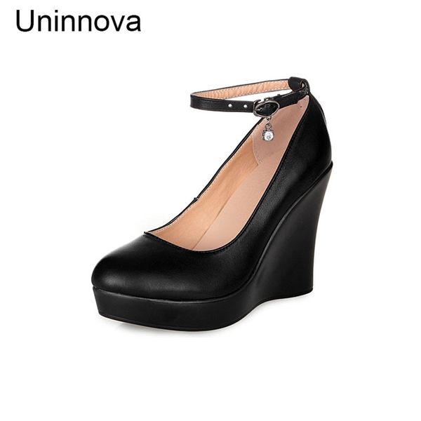 women wedge heels super high genuine leather shallow office lady platform court shoes crystal black small size 32-41 wp107
women wedge heels super high genuine leather shallow office lady platform court shoes crystal black small size 32-41 wp107