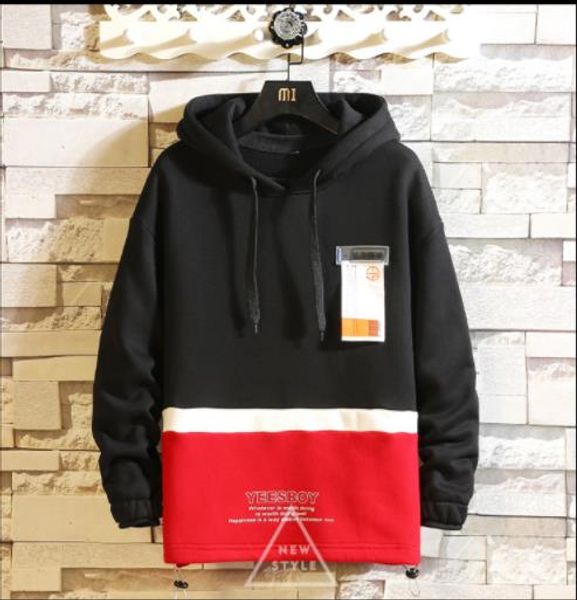 мужские лоскутная hood pullover мужской пуховик homme пот беговая толстовка запуск повседневный blouse мода одежда, Black
мужские лоскутная hood pullover мужской пуховик homme пот беговая толстовка запуск повседневный blouse мода одежда, Black