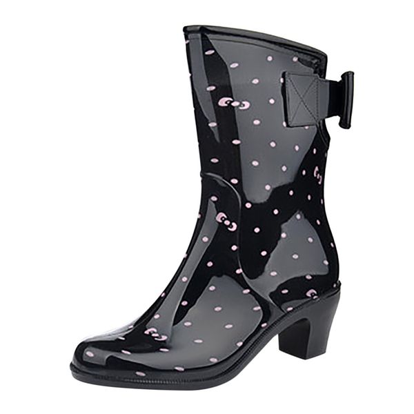 women shoes 2019 fashion low-heeled middle tube rain boots causal waterproof water shoes square heel boots sapatos, Black
women shoes 2019 fashion low-heeled middle tube rain boots causal waterproof water shoes square heel boots sapatos, Black