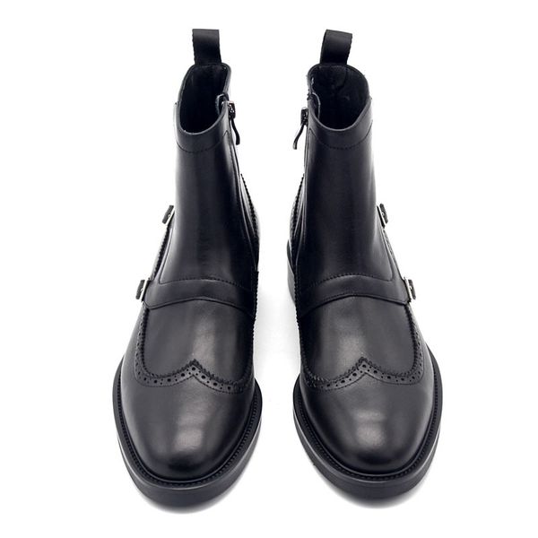 classic carved side zipper cow leather boots men fashion black pointed toe monk strap boots height increased buckle boots
classic carved side zipper cow leather boots men fashion black pointed toe monk strap boots height increased buckle boots