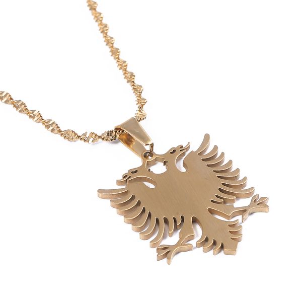 albania eagle pendant necklaces gold color stainless steel ethnic trendy jewelry gifts, Silver
albania eagle pendant necklaces gold color stainless steel ethnic trendy jewelry gifts, Silver