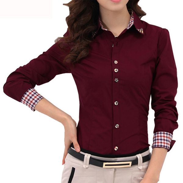 autumn spring women shirt patchwork plaid ladies office blouse shirts basic blusas women blouses shirt camisas femininas, White
autumn spring women shirt patchwork plaid ladies office blouse shirts basic blusas women blouses shirt camisas femininas, White