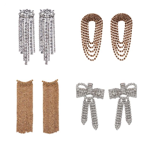 lady new trendy crystal bowknot drop earrings for women party wedding girls gift bohemian shiny statement earrings jewelry, Silver
lady new trendy crystal bowknot drop earrings for women party wedding girls gift bohemian shiny statement earrings jewelry, Silver