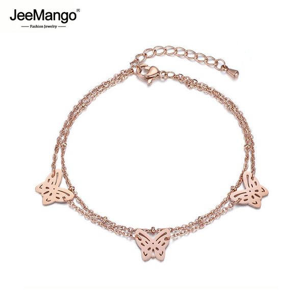 jeemango trendy 3pcs butterfly double chain & link bracelets bangles jewelry titanium steel charms bracelet for women jb18009, Golden;silver
jeemango trendy 3pcs butterfly double chain & link bracelets bangles jewelry titanium steel charms bracelet for women jb18009, Golden;silver