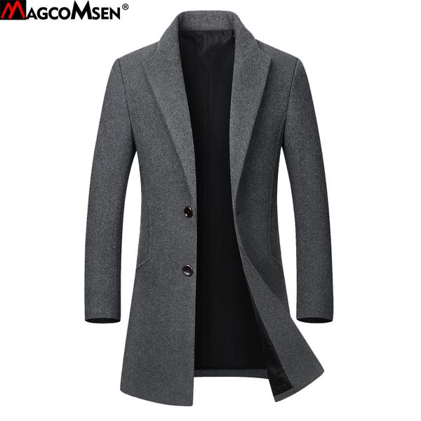 

magcomsen winter wool jackets men thermal cotton fashion casual slim fit long wool coats overcoat 5xl drop shopping ag-jf-02, Black;brown