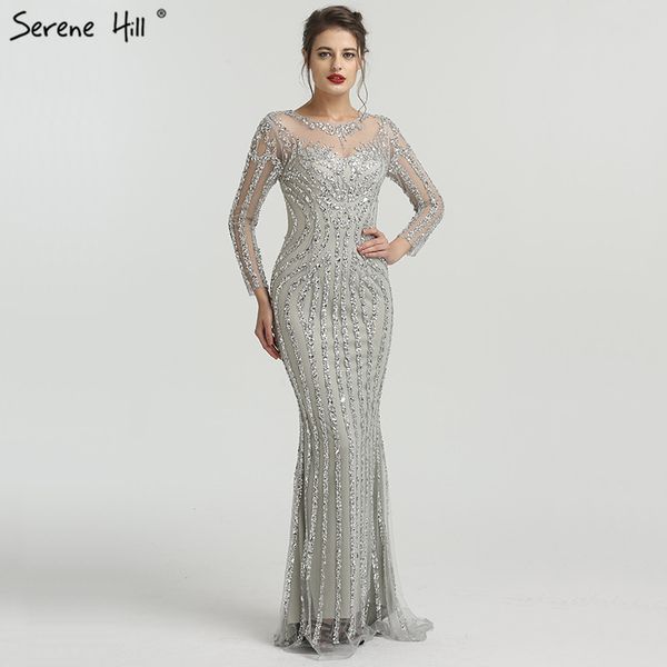 grey luxury long sleeves sparkly evening dresses mermaid diamond beading evening gown 2019 real p la6591, White;black
grey luxury long sleeves sparkly evening dresses mermaid diamond beading evening gown 2019 real p la6591, White;black