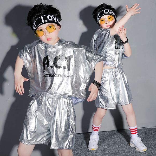 fashion kids cheerleading dance costumes silver boys girls jazz hip hop street dance performance clothing stage outfits dc1437, Black;red
fashion kids cheerleading dance costumes silver boys girls jazz hip hop street dance performance clothing stage outfits dc1437, Black;red