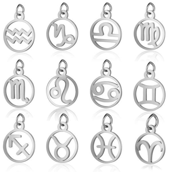 stainless steel round shape 12 constellations zodiac diy charms fashion making accessroies bracelet necklace pendant jewelry, Bronze;silver
stainless steel round shape 12 constellations zodiac diy charms fashion making accessroies bracelet necklace pendant jewelry, Bronze;silver