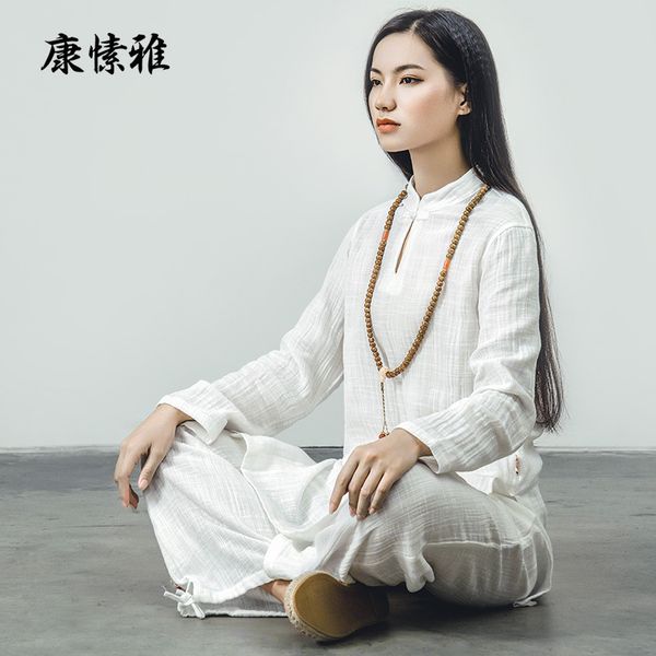 spring autumn women yoga set linen loose wide yoga pants shirt meditation martial arts taichi casual taiji suit clothes, White;red
spring autumn women yoga set linen loose wide yoga pants shirt meditation martial arts taichi casual taiji suit clothes, White;red