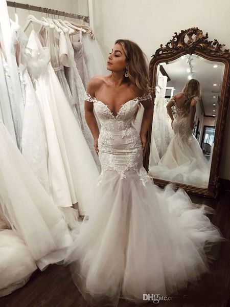 lace mermaid 2020 wedding dresses spaghetti beaded tulle bridal dresses vintage sweep train wedding gowns, White
lace mermaid 2020 wedding dresses spaghetti beaded tulle bridal dresses vintage sweep train wedding gowns, White