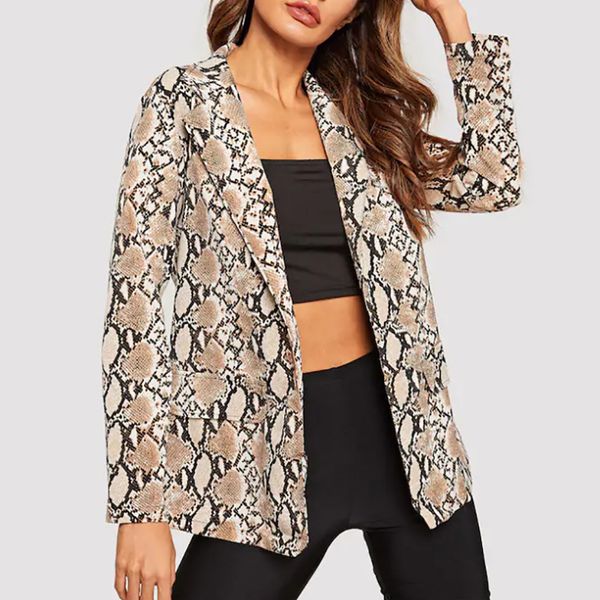 2020 women blazer jacket autumn winter fashion europe and america long sleeve snake print cardigan jacket blazer feminino, White;black
2020 women blazer jacket autumn winter fashion europe and america long sleeve snake print cardigan jacket blazer feminino, White;black