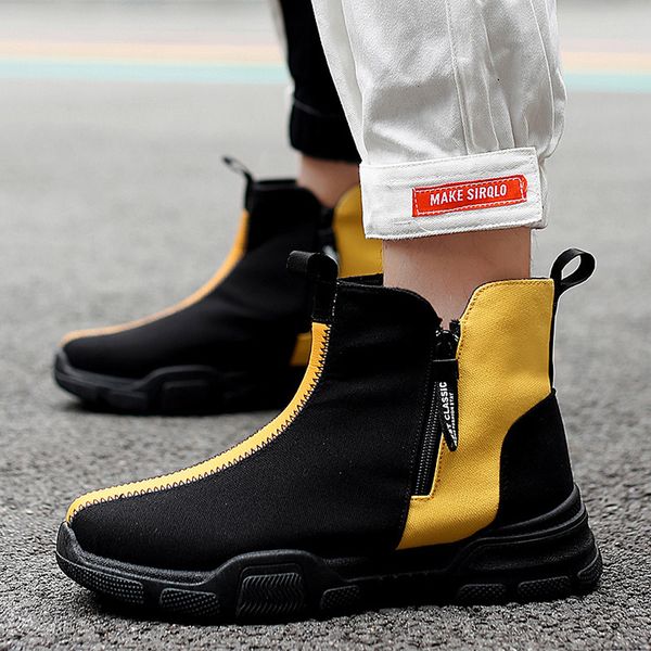 lovers popular motocycle boots men's color matching suede zipper high-boots thick non-slip casual shoes 40, Black
lovers popular motocycle boots men's color matching suede zipper high-boots thick non-slip casual shoes 40, Black