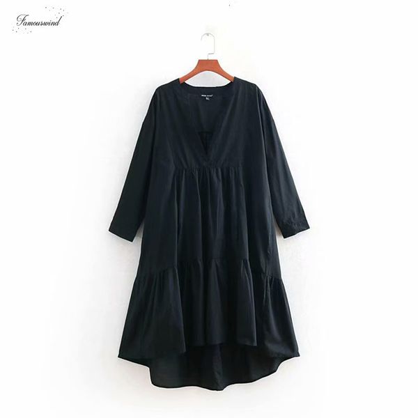 new summer party dresses women v neck solid chic pleats black dress femme pockets shirtdress vestidos loose color ds2085, Black;gray
new summer party dresses women v neck solid chic pleats black dress femme pockets shirtdress vestidos loose color ds2085, Black;gray