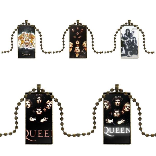 queen rock bands for women handmade girls necklace with bronze plated glass cabochon choker long pendant rectangle necklace, Silver
queen rock bands for women handmade girls necklace with bronze plated glass cabochon choker long pendant rectangle necklace, Silver