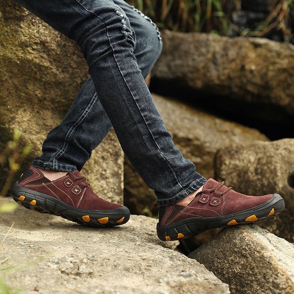2019 autumn and winter new fashion trend wild soft leather non-slip wear outdoor men's hiking shoes large size 38 - 48, Black
2019 autumn and winter new fashion trend wild soft leather non-slip wear outdoor men's hiking shoes large size 38 - 48, Black
