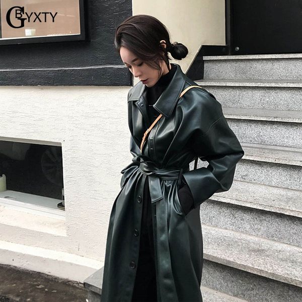 gbyxty long trench coat for women spring pu leather single breasted trench femme belt windreaker overcoat abrigos largos za1439, Tan;black
gbyxty long trench coat for women spring pu leather single breasted trench femme belt windreaker overcoat abrigos largos za1439, Tan;black